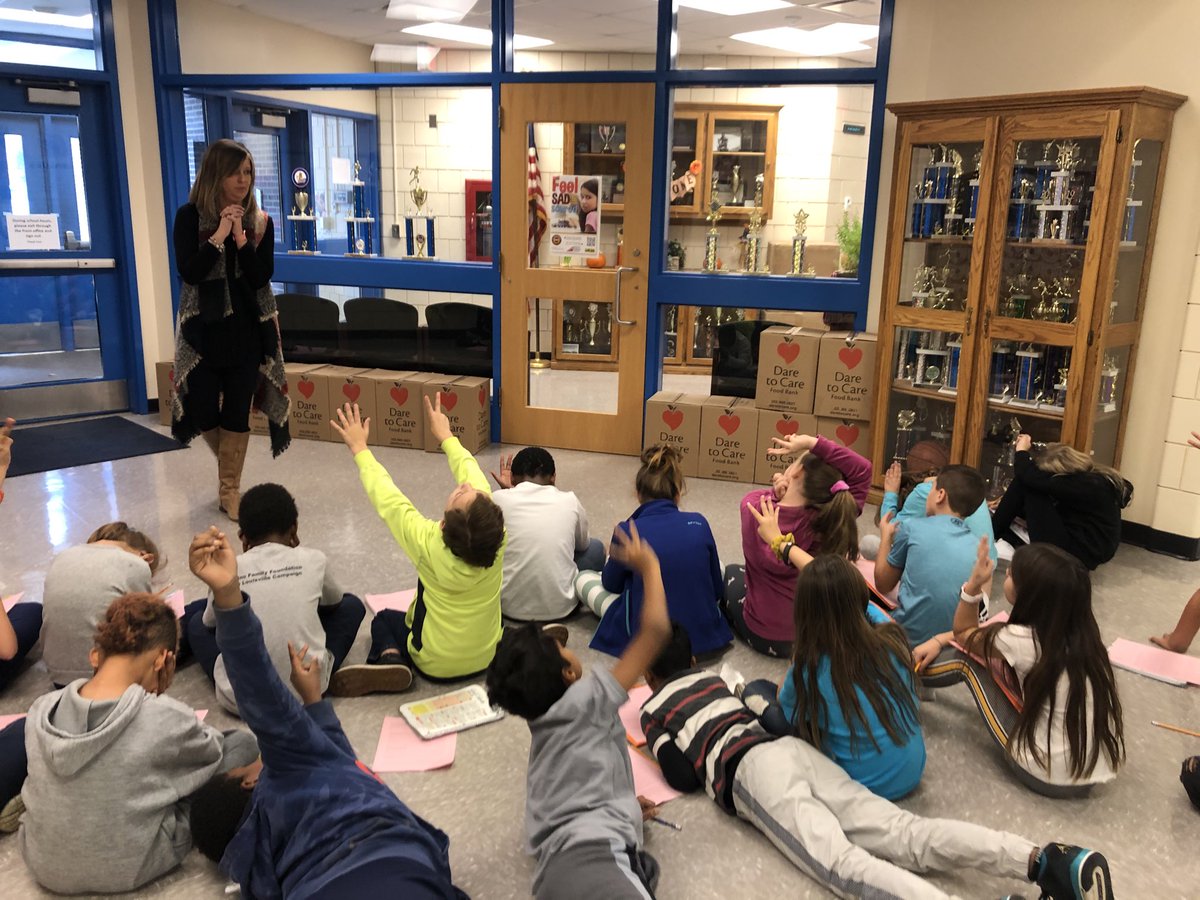 LoweLeopards's tweet photo. 4th grade students working on Number Sense related to the amount of boxes collected over the first few days for Dare to Care! #jcps #makeitauthentic https://t.co/B8Z6KshSPQ