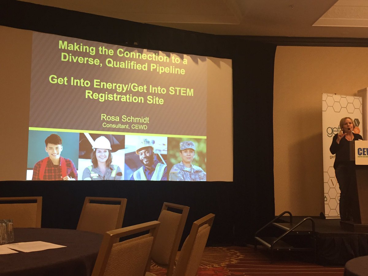 Learning about the #GetIntoEnergy #GetIntoSTEM Student Registration Site. #CEWDSummit