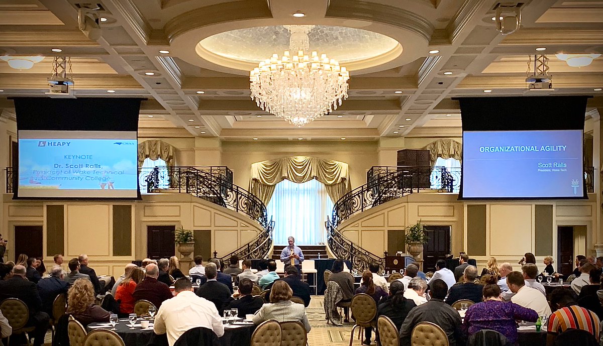 WTCCFoundation's tweet photo. “Organizational Agility” is @WakeTechPrez ‘s topic today at the annual @CMAA_NC Construction Symposium. Stability, speed and resiliency are crucial! https://t.co/newxxcXytv