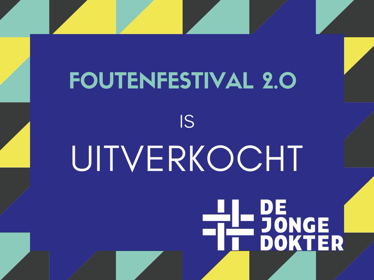 Het Foutenfestival 2.0 is uitverkocht! 
Wij zijn ontzettend blij dat dit onderwerp bij zoveel mensen leeft. Het bespreekbaar maken van fouten is de eerste stap om er beter mee om te leren gaan en ze in het vervolg te kunnen voorkomen.

Tot zaterdag!
#foutenfestival #bespreekmaar