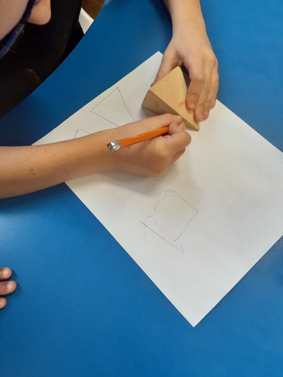 mrspsgr1s's tweet image. Exploring 3D figures. What 2D shapes do you notice? Can you build a city? What figures would you use? #geometry #3Dfigures @ConnaughtDSBN