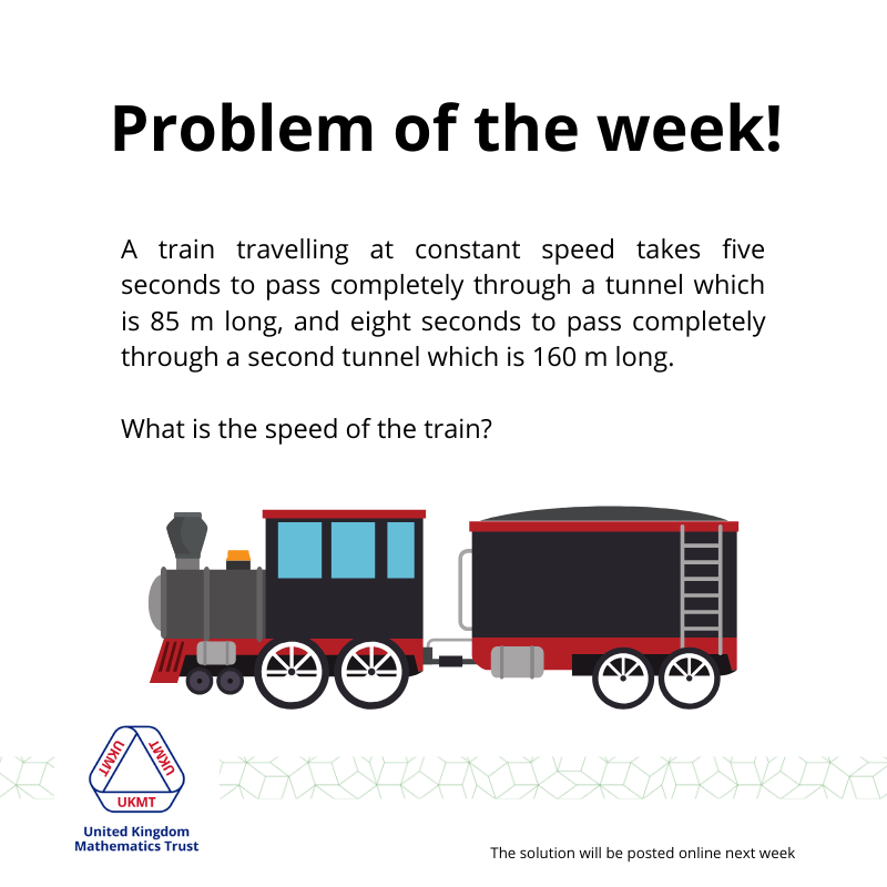 The new Problem of the week with a prize! The fastest (and correct!) response from a student with a short explanation to the solution will win a book prize. We kindly ask the teachers and parents to not to post the solution themselves and give the chance to the pupils!