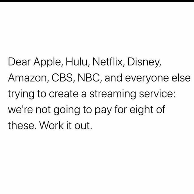 bit.ly/2Xd0xli Seriously. This is not cool. Not to mention the fact that now, most of the world no longer has access to some of the best content because "licensing" sh*t.
.
.
.
#netflix #disneyplus #hbo #apple #hulu #amazonprime #primevideo #streaming #g33kmk #instagra…