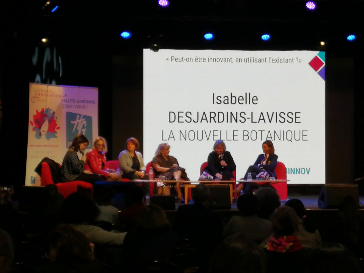 Autour de notre troisième table ronde "Peut-on être innovant, en utilisant l'existant?" : <a href="/SabrinaBordenav/">Sabrina Bordenave</a> Isabelle Desjardins Lavisse, Myriam Joly, Amélie Raffenaud et Laetitia Vidal. #eclatdechoux #lanouvellebotanique #missegle <a href="/AgenceNumix/">Numix</a>