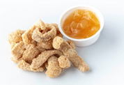 Pork scratchings. Refined. Gentrified. For dipping in apple sauce. <a href="/Mr_Trotters/">Mr_Trotters</a> Skinny Dips: