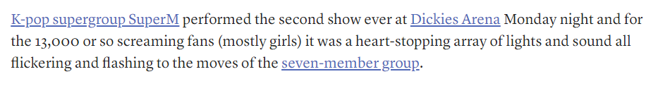 in his bizarre concert review and the accompanying video caption, the fort worth star telegram sports (!) writer stefan stevenson doesn’t hesitate to point out that the audience of the show is mostly female.