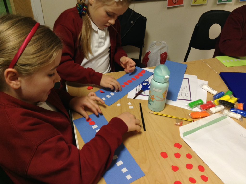 WooldenHill's tweet photo. Our Times Tables club after school for years 3 and 4. This week children were looking at the relationship between the 3 and 6 times tables while making bugs out of modelling clay. #whmaths https://t.co/ojEmpKqRTX