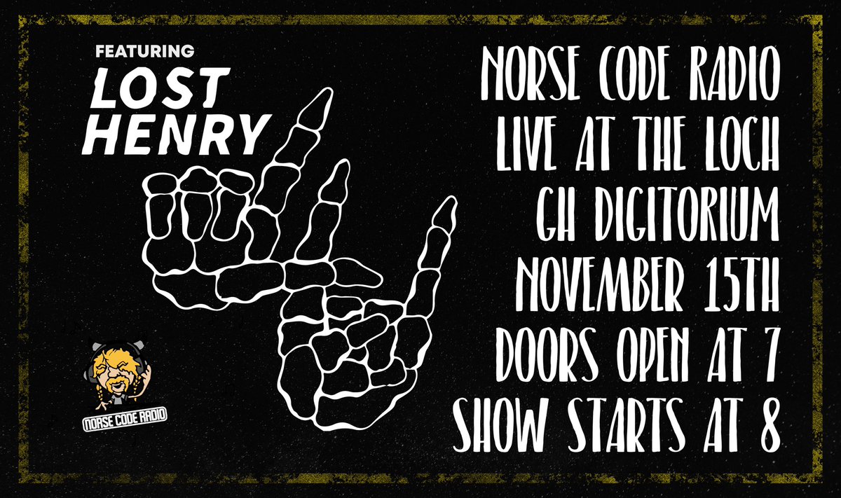 NCR is excited to be hosting Lost Henry at our Live at the Loch event TOMORROW NIGHT at 8PM! The event is free, come out for some great music! 😎