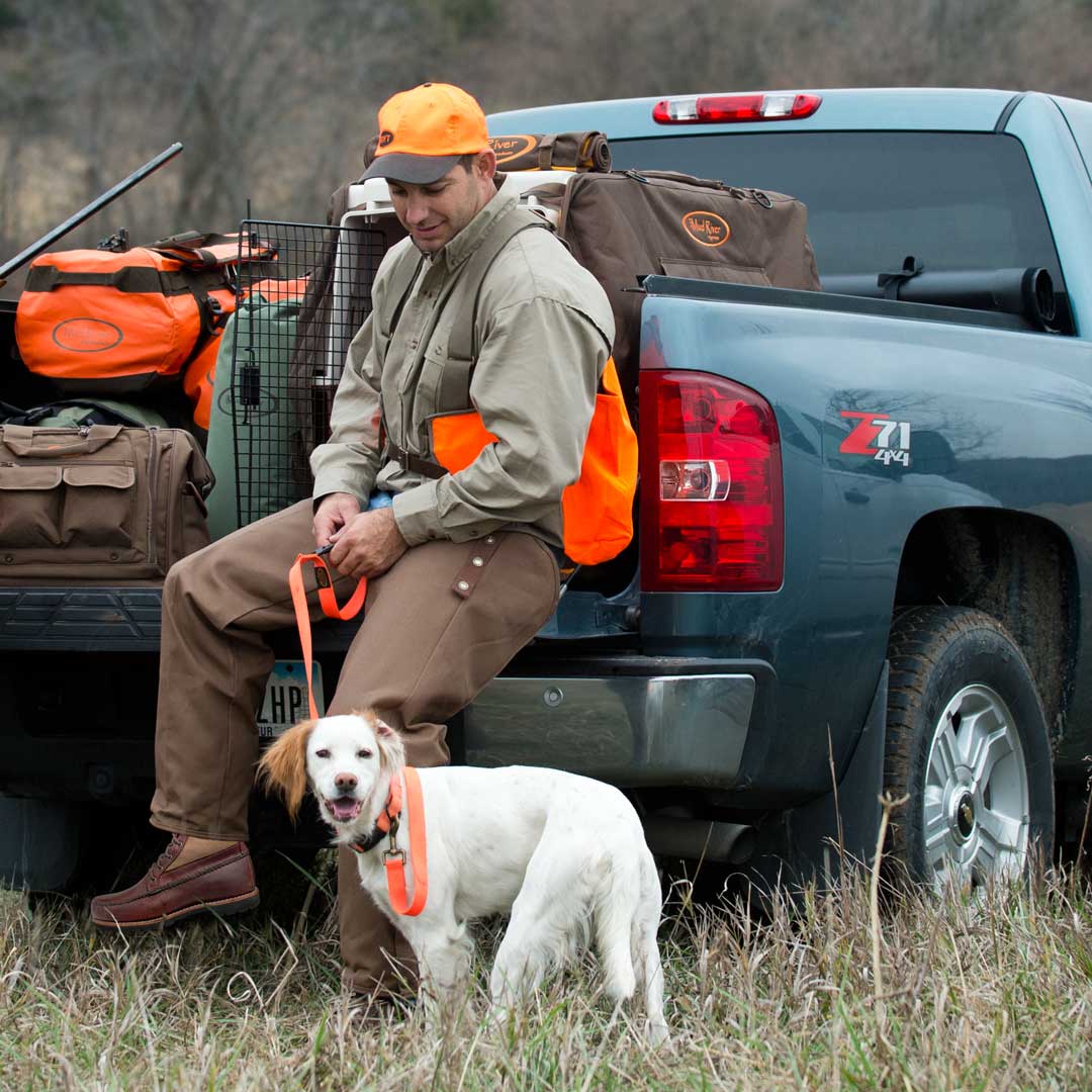 'One of the strongest bonds on earth is that of a hunter and their hunting dog' --- unknown • #boyt #boytharnesscompany #outdoors #quality #passion #hunting #whatgetsyououtdoors #uplandhunting #mudriver #gokey