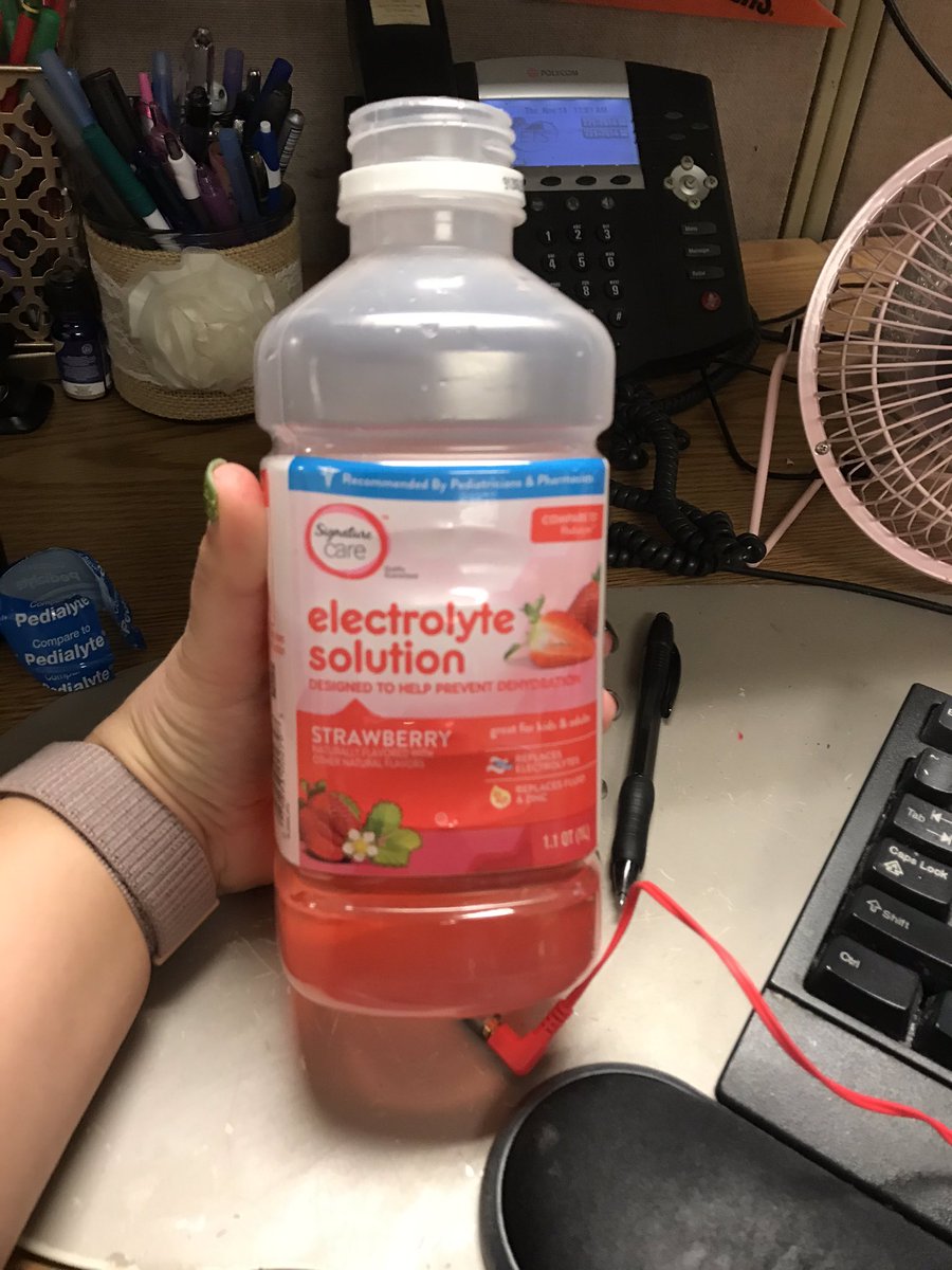 jessielynn515's tweet photo. Just over here sipping on a quart of pedialyte so I don’t pass out at my desk....totally normal. As all my coworkers stare at me. #nbd #POTSproblems #Dysautonomia https://t.co/ULjtAG4LoQ