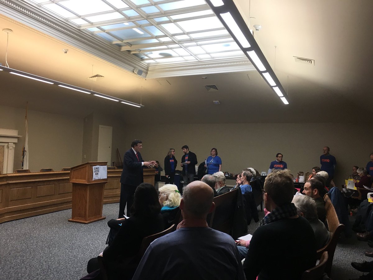 350Mass's tweet photo. “Getting something through the Senate is less than half the battle. It will take a significant public campaign to push the House to pass this and the Governor to sign it.” - Sen. @MarcRPacheco 

Let’s pass the #MAclimateagenda #mapoli #MPFLobbyDay https://t.co/H04meIrE2r