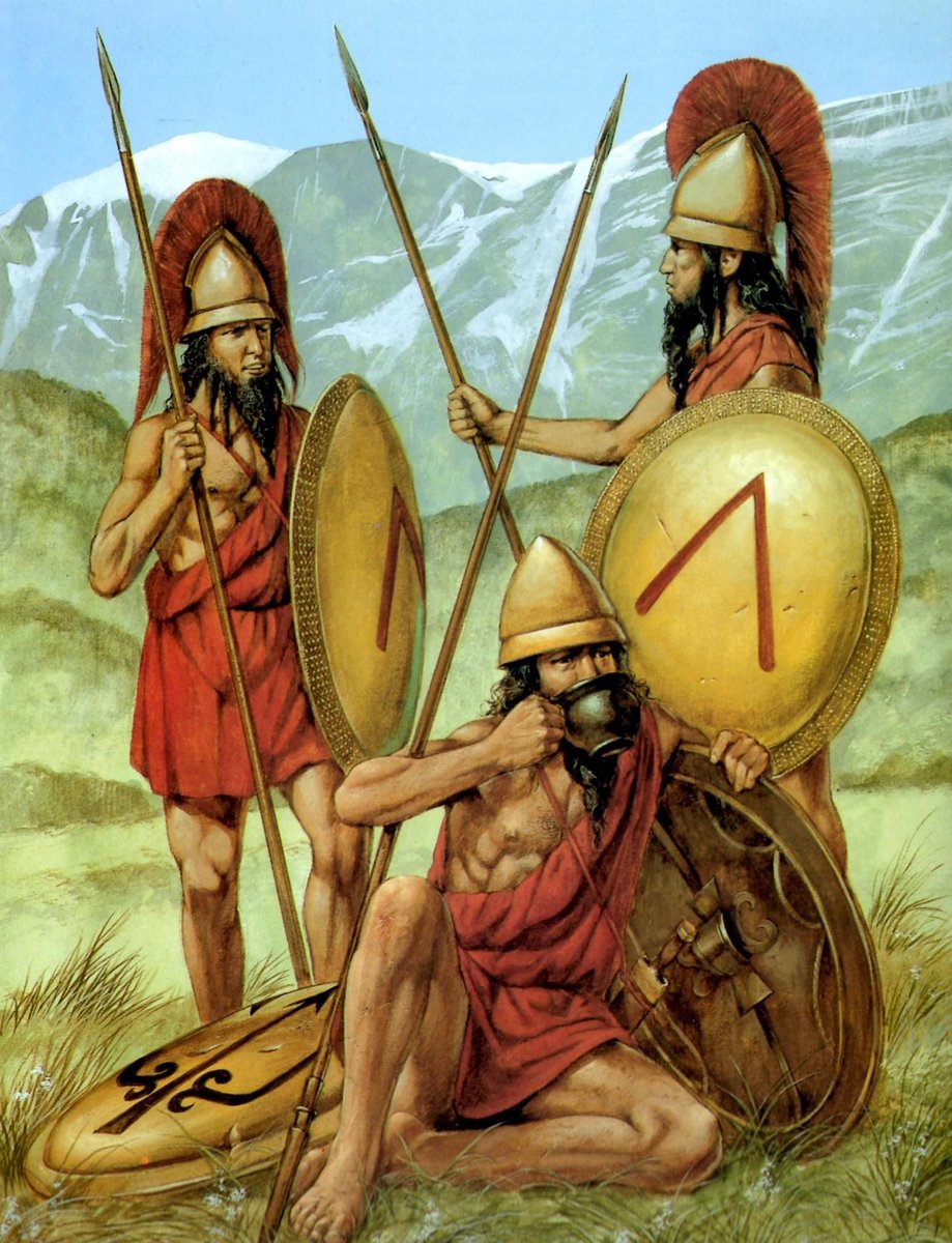HellenisticPod's tweet photo. Among the 1st known instances of military “dog tags” would be worn by the Spartans in battle against the Messenians. Using a piece of wood, they carved their names onto it &amp; tied it to their left wrists, in order to properly ID their bodies in case they were killed
#history https://t.co/XnmDXDu2zb
