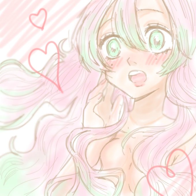 花蕾さんがTwitterに投稿した甘露寺蜜璃(鬼滅の刃)のイラスト。