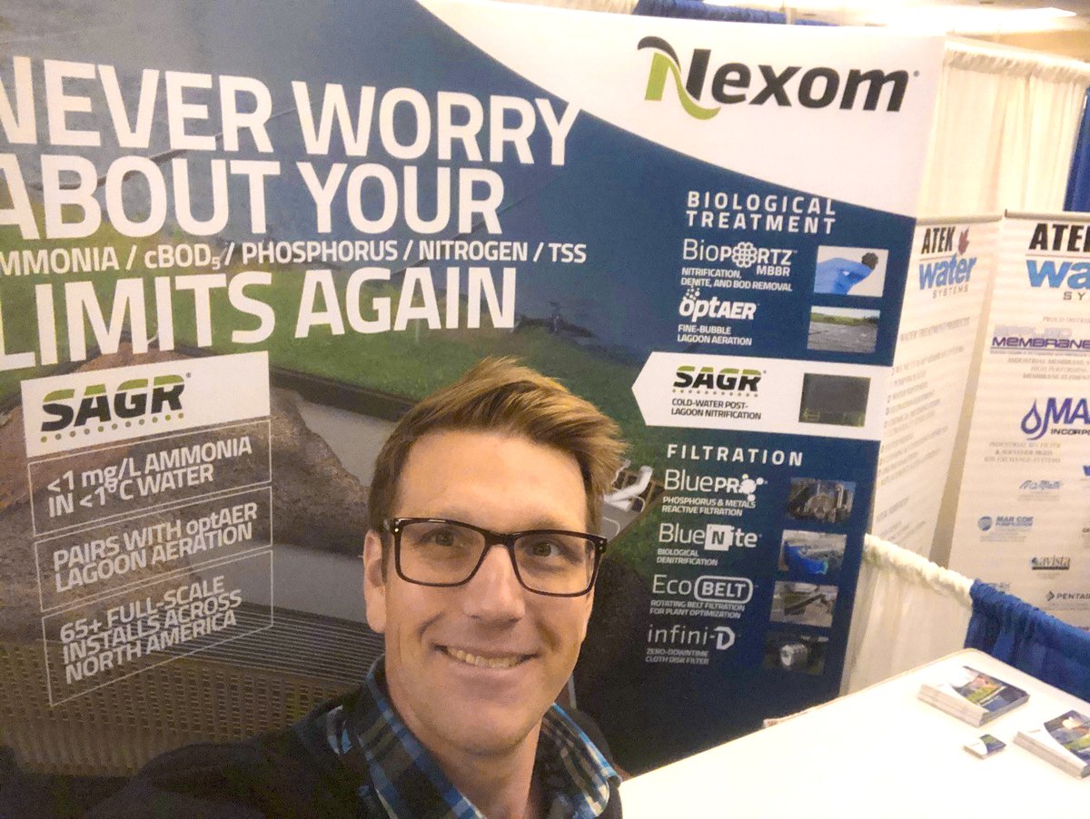nexomwastewater's tweet photo. Dalen is at @awwoa's #WaterWeek2019 in booth 33! And don't miss his presentations today at 2:45pm (Phosphorus & Metals) and 3:15pm (Ammonia Permits and Lagoons) in the Maligne/Morraine Room! https://t.co/vCod7QVdIq