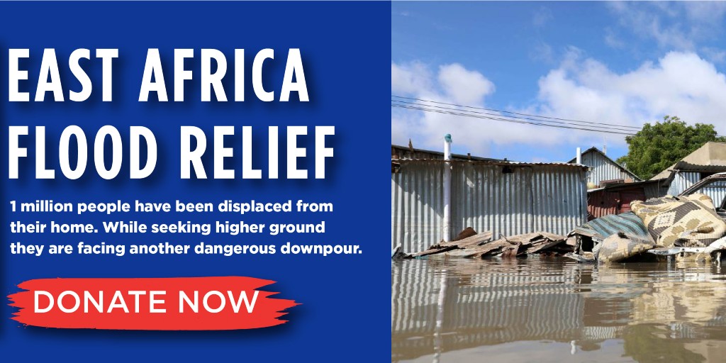Families in Somalia, Kenya, Uganda, and Tanzania need emergency assistance. Your support will help families receive clean drinking water, medication, nonperishable foods and tarpaulins. hhrd.org/eastafricafloo…