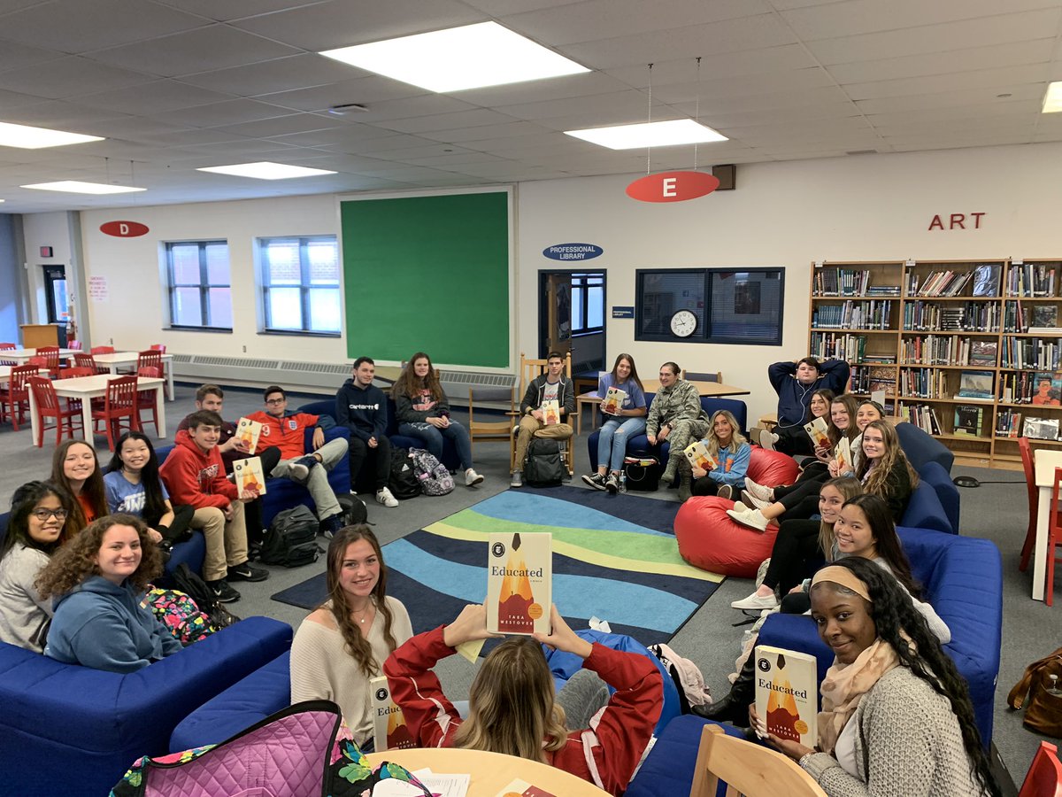 Thanks to @LibraryWths for hosting our final Book Circle for Educated. Best IMC around! 📚❤️#twppride