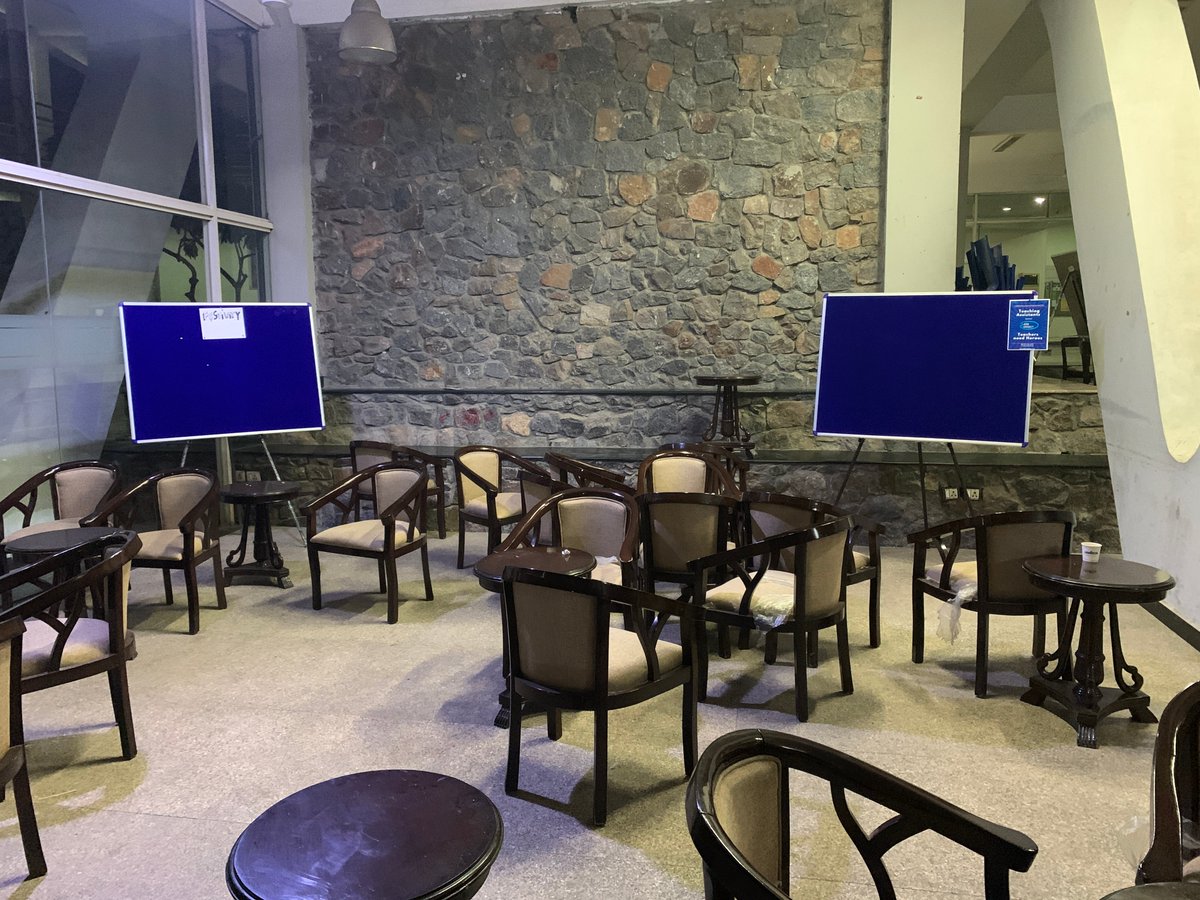 ponguru's tweet photo. Stage set! Students will showcase cool projects from CSE 501: Designing Human Centered Systems course. Starting 1130hrs tomorrow / Nov 15. Please come by to encourage students. Will also try to do a bit of Facebook / Instagram live. #CSE501 #BBI2019 #ProfGiri #IIITDStudentsRock https://t.co/CYXuJP0tj7