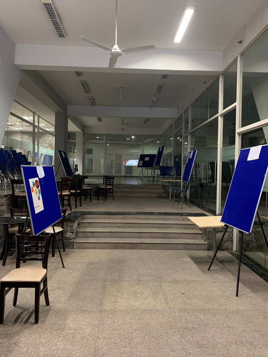 ponguru's tweet photo. Stage set! Students will showcase cool projects from CSE 501: Designing Human Centered Systems course. Starting 1130hrs tomorrow / Nov 15. Please come by to encourage students. Will also try to do a bit of Facebook / Instagram live. #CSE501 #BBI2019 #ProfGiri #IIITDStudentsRock https://t.co/CYXuJP0tj7