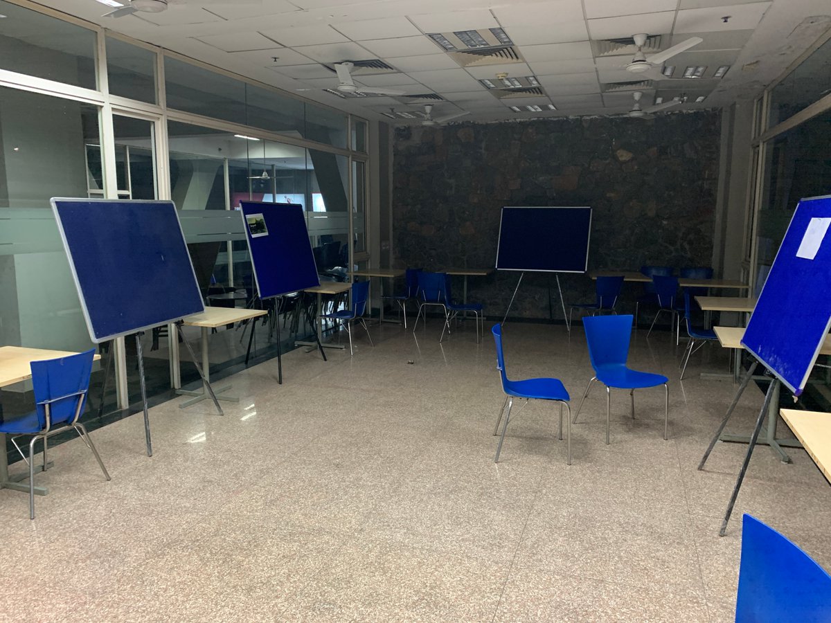 ponguru's tweet photo. Stage set! Students will showcase cool projects from CSE 501: Designing Human Centered Systems course. Starting 1130hrs tomorrow / Nov 15. Please come by to encourage students. Will also try to do a bit of Facebook / Instagram live. #CSE501 #BBI2019 #ProfGiri #IIITDStudentsRock https://t.co/CYXuJP0tj7