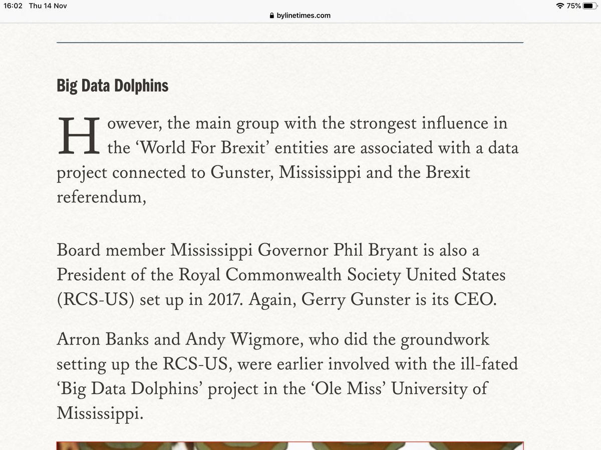 15/. 15/. And there at the heart of it all is Phil Bryant, Governor of Mississippi, Gerry Gunster, Steve Bannon and Peggy Grande.Which brings us back to Big Data Solphines that reared it’s head during and after the Referedum. Banks’ boast that he was working with Ole’Miss