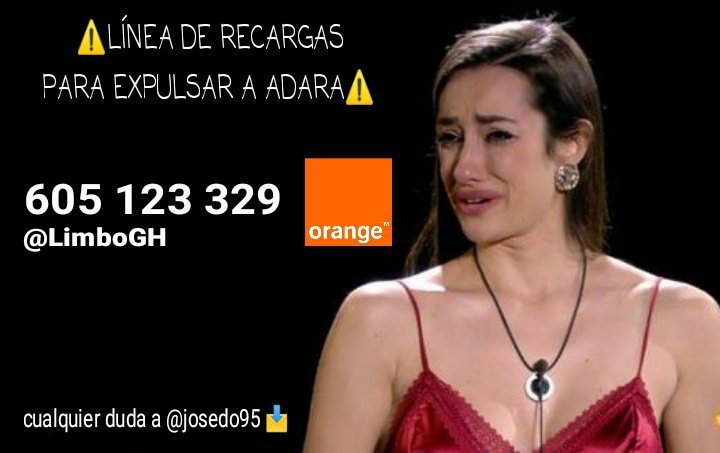 GaldeanoGH's tweet photo. Si queréis RECARGAR a mí línea, abrime o enviarle un mensaje a @josedo95
VIP ADARA al 27050
#3000ADARAZOS #GHVIP14N #SomosLaAudiencia14N https://t.co/2J2mUK63N1