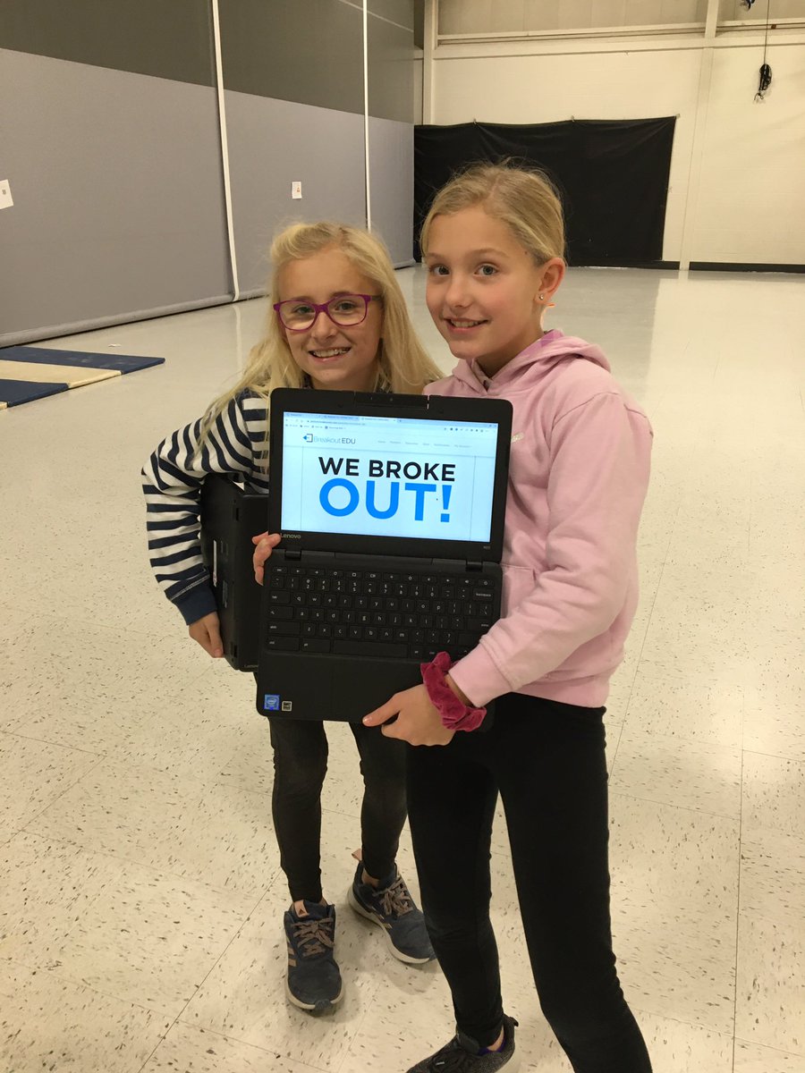 PhyEdJackie's tweet photo. My 4th, 5th, &amp; 6th graders are learning to literally “Think outside the box” to become critical thinkers while doing the physical and digital breakout boxes @breakoutEDU I love these boxes!!!! Can’t wait to design our next breakout @ckmulloy https://t.co/IwRgiRX1Vc