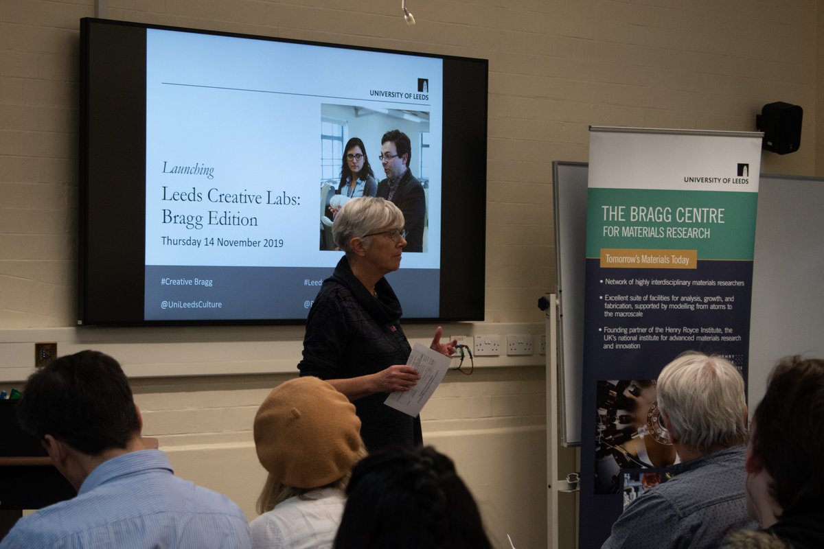 UniLeedsCulture's tweet photo. Today marks the launch of the #LeedsCreativeLabs Bragg Edition – where creatives and academics begin their collaborations together!
 
Over the next 11 weeks, they will explore their partners’ practice and spark new connections. Watch this space… #CreativeBragg https://t.co/YFx2hhZqp8