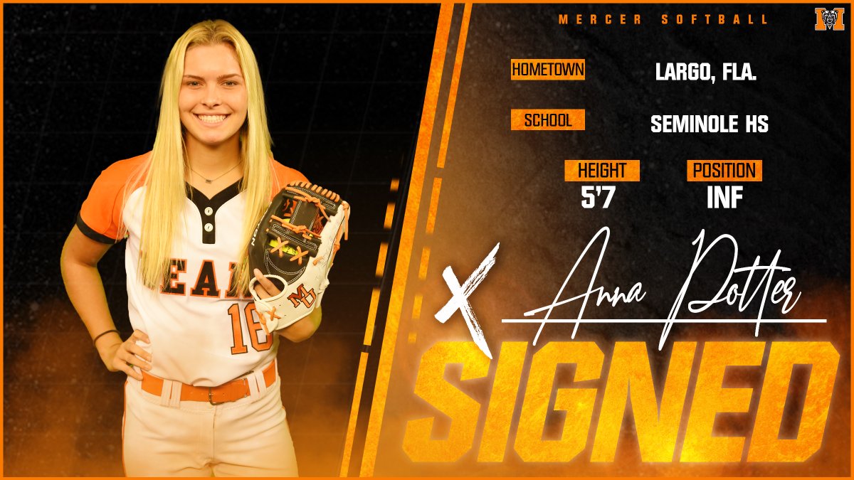 The signees keep rolling in! 💃

Anna Potter is the newest Mercer Bear! 🐻

#NSD19 | #RoarTogether