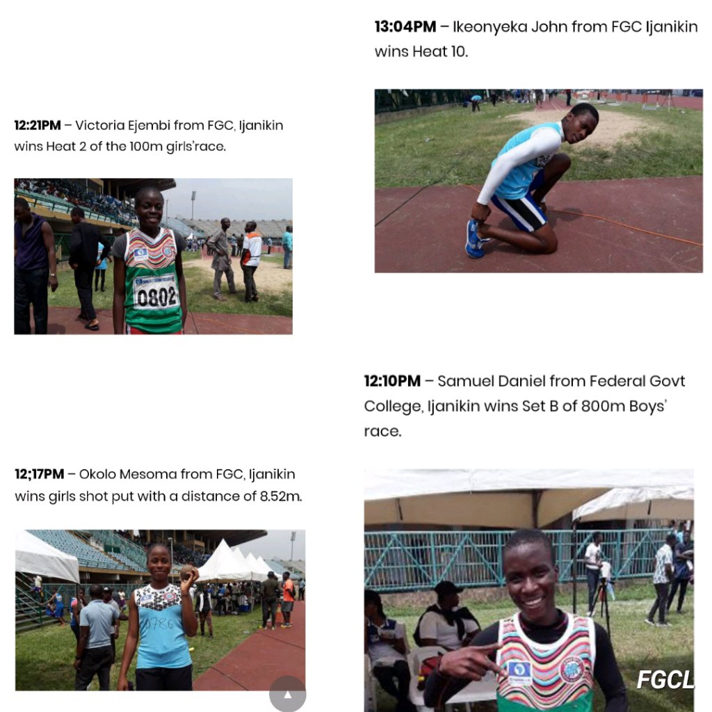 tohadidas's tweet photo. Day 2: Shoutout to our builders that are always making FGCL Ijanikin proud. Wished I was there in person but was rooting for you guys all the time. Also thank you @channelstv @channels_sports for this platform #ChannelsTrackField https://t.co/S7Qgx4yYB8