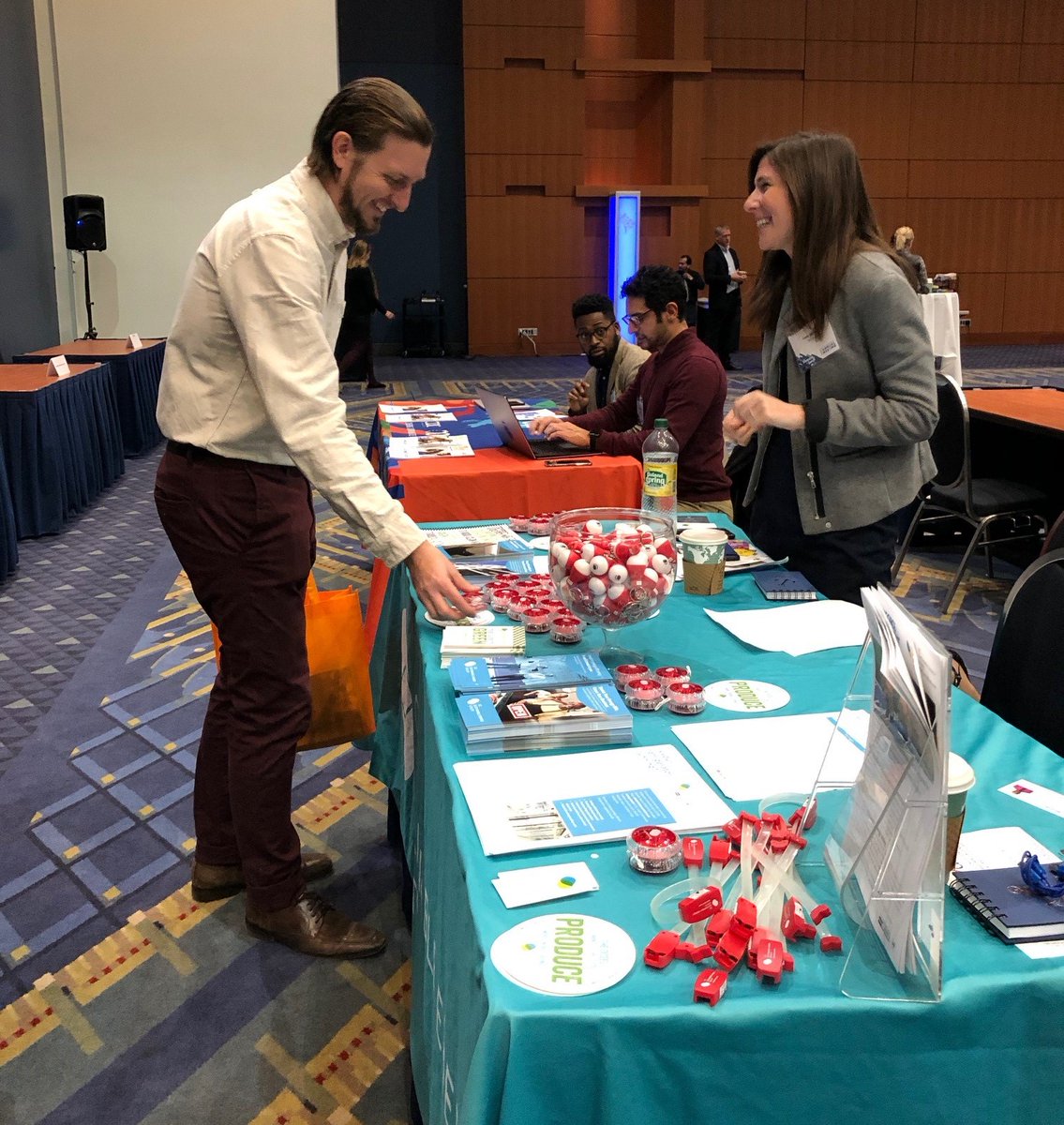 DCSEU's tweet photo. Two DCSEU staff, Ilana and Crystal, are all set up and ready to talk to developers, building owners, and property managers about opportunities to save energy as well as to recruit mentors for the Workforce Development program. Come and stop by our table! #AMES2019 https://t.co/uAunwQy8M5