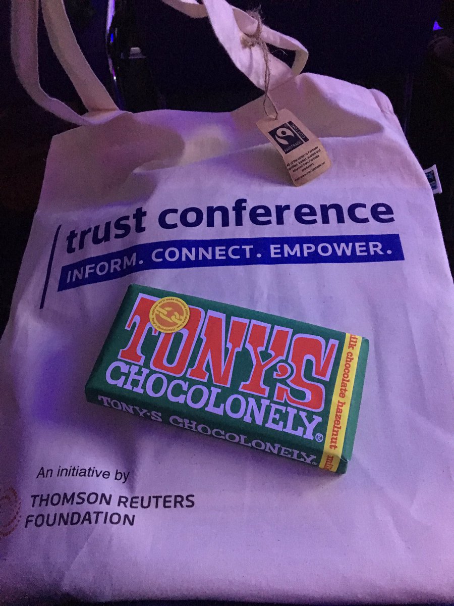 Proud to be here supporting the excellent #TrustConf19 this year as a partner &amp; hope everyone enjoyed their #Fairtrade cotton bags &amp; chocolate