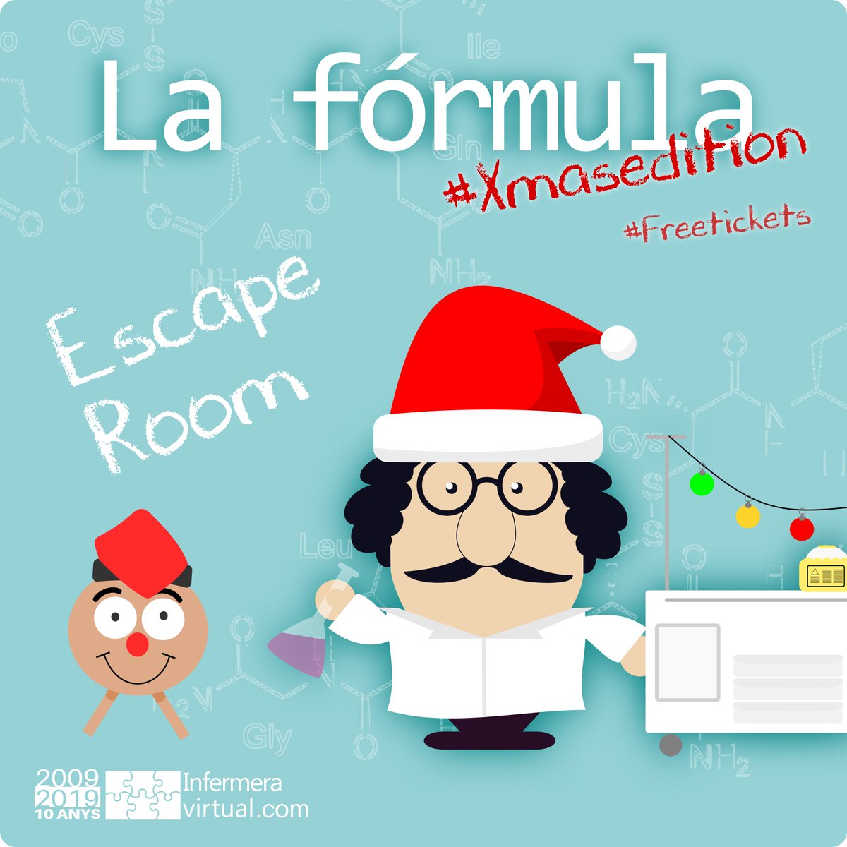COIBarcelona's tweet photo. 🦠🕵️‍♀️ Ja t'has inscrit a l'#EscapeBox #Lafórmula?
Els dies 16, 17, 18, 19 i 23 de desembre @infermeria finalitzarà els actes del seu 10è aniversari amb el joc d'escapament amb enigmes on haureu de trobar la manera de desactivar el virus
👉 Gratuït! https://t.co/3xMyCg5QFP https://t.co/5XwoYXDnrF