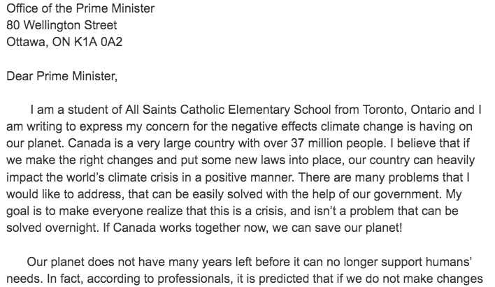 Mr_Litner's tweet photo. Inspired by @GretaThunberg and @LeoDiCaprio #beforetheflood, Grade 8's at @AllSaintsTCDSB @TCDSB  educated themselves about the global #ClimateStrike, and drafted letters to @JustinTrudeau regarding their opinion on Canada's involvement with #ClimateChange https://t.co/Wttantr9wx