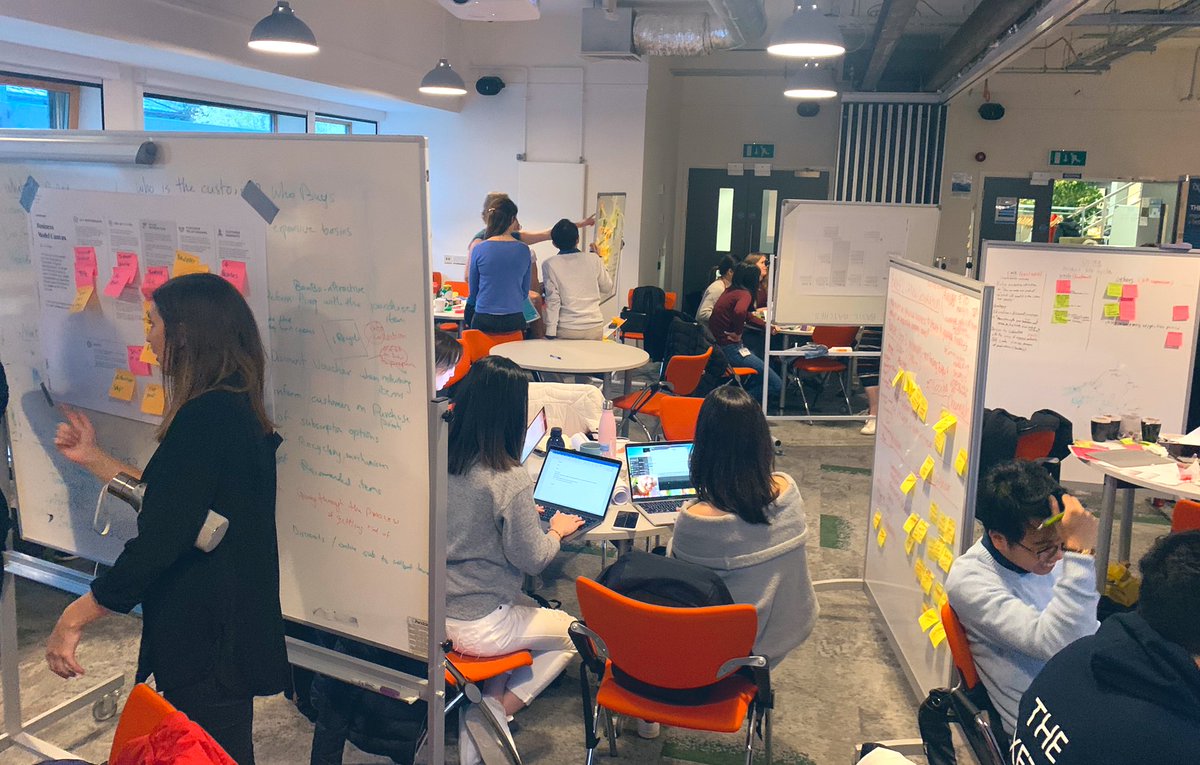 CentreforEntre's tweet photo. It’s Post-It city in The Innovation Centre today for #TheExeterMBA Design Challenge! #business #exeteruni #design #Sustainability @theexetermba @UofEBusiness @Exeterlearning @ExeterCircular https://t.co/yxycj5yKpp