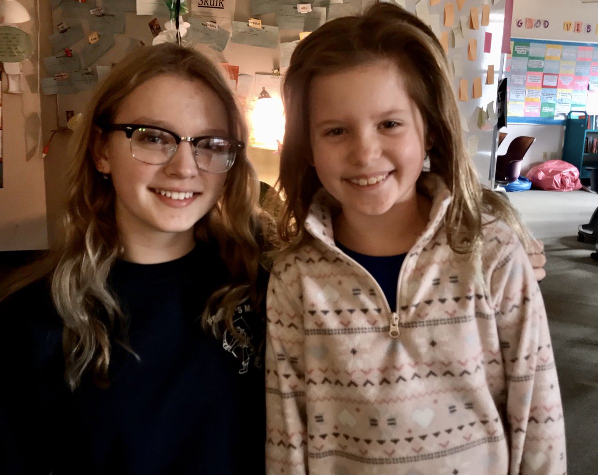 IMS_English7's tweet photo. Reading buddies reunited! 🐅🐅Thank you, @PFDoyonSchool!#WeLoveThirdGrade #IMSTigers https://t.co/0yHfAQsxbR
