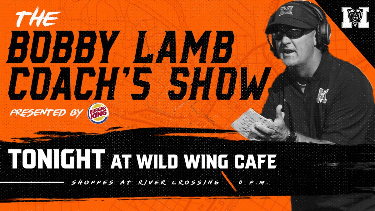 MercerFootball's tweet photo. Don't miss the Bobby Lamb Coach's Show TONIGHT 📻

Special guests include DE Logan Craighead, QB Kaelan Riley and Coach Greg Gary!

#BMB | #RoarTogether https://t.co/7dAhAMG01G