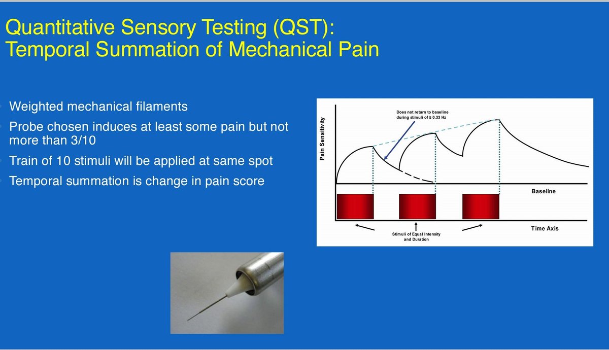 Neuro_Kellie's tweet photo. Dr. Kristin Schrebier from @BrighamWomens explains that temporal summation monitoring as a bedside #quantitativesensorytesting method to predict #painoutcomes
#ASRAFall19 https://t.co/YHBlOUOlVT