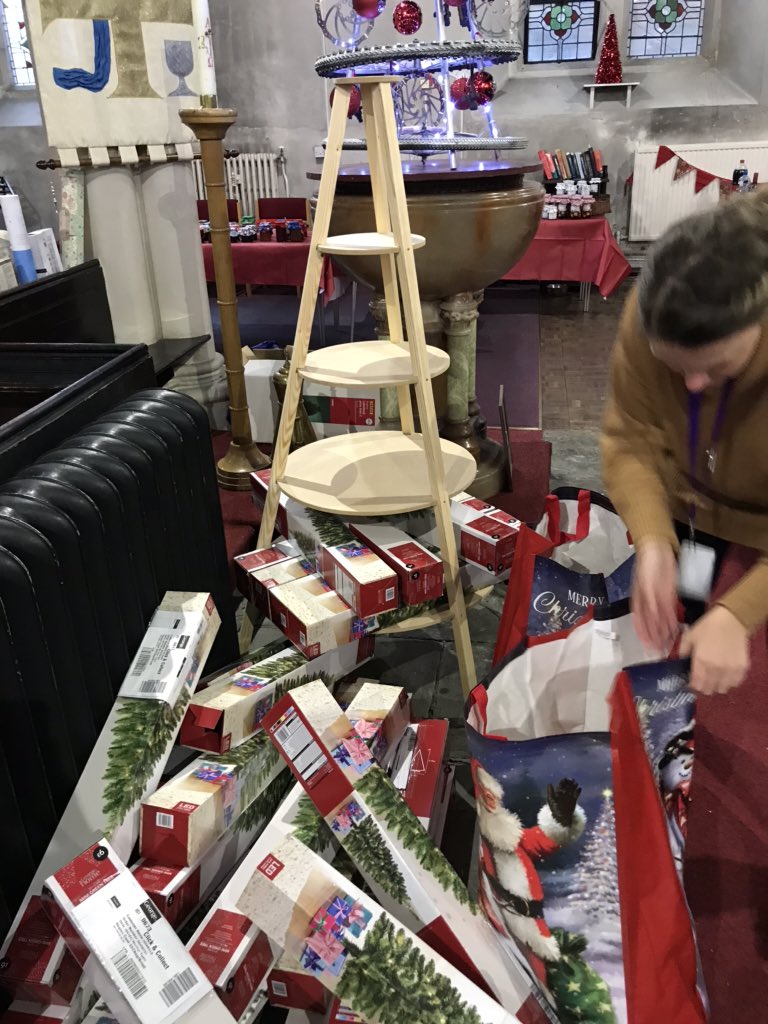 MerthyrVH's tweet photo. It has been a busy day getting our #SharingTree ready for the Christmas Tree Festival! Please come along to St Davidโs Parish Church this Saturday to enjoy their festive event #Christmas #community https://t.co/OQpH4zC2UW