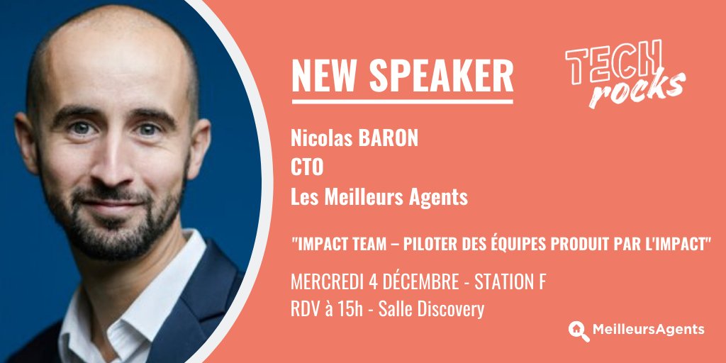 TechRocksFr's tweet photo. 🔍 Nouveaux speakers en vue !
Découvrez nos nouveaux speakers @nico_b #CTO & @chrisparola #VPProduct des @meilleursagents au #techrockssummit2019 le 4 décembre à @joinstationf .
🎟 Réservez votre place pour assister à leur conférence : https://t.co/8sfJx4z7sl https://t.co/PZoOl4Hb1T