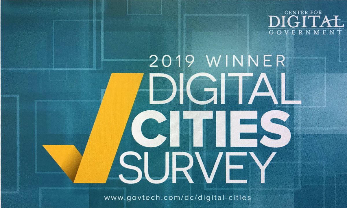 emiliotgonzalez's tweet photo. Today the #MagicCity was recognized by @govtechnews with the first place Digital Cities Award. A very special thanks to @Sarasti and the Innovation and Technology Department for the hard work that garnered us this impressive national honor. A great day for @CityofMiami! https://t.co/U4NZkziqy0