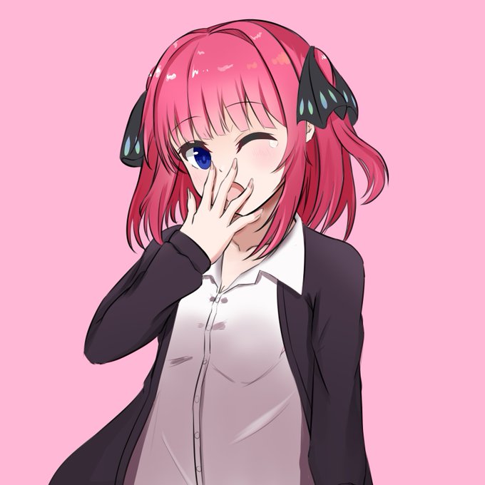 クロエ(kuroe)さんがTwitterに投稿した中野二乃(五等分の花嫁)のイラスト。