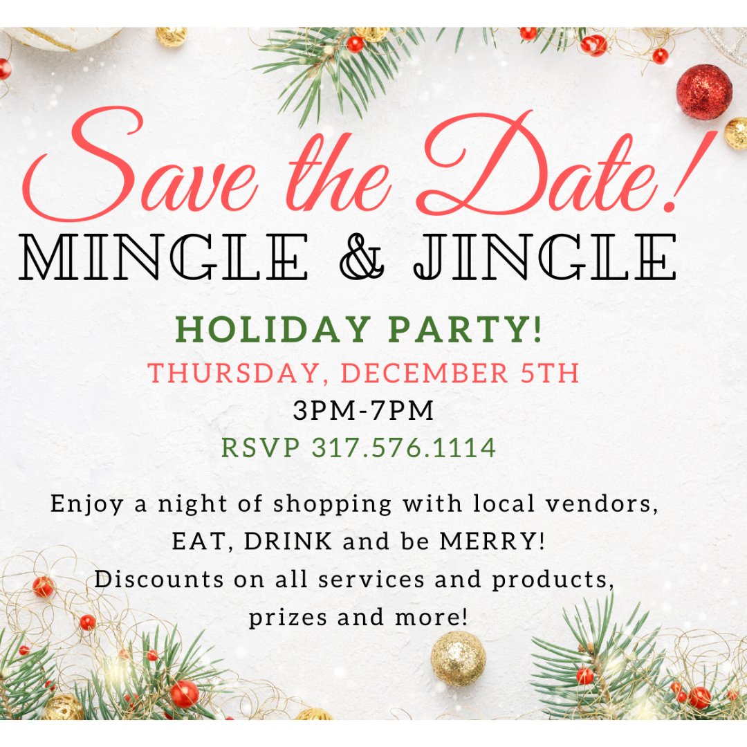 SimplySkinMedSp's tweet photo. Don't forget to RSVP to our Holiday Open House on Thursday, December 5th from 3pm -7pm! Call 317.576.1114 to reserve your spot! See you there! https://t.co/zdmyP5CQs9