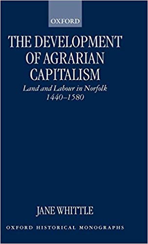 LAST point. As noted earlier, Allen argues commercial agriculture emerged with the "yeomen's revolution" in the 17th c. via peasant differentiation. Whittle supports that view for an earlier period; Dimmock gives a full-throttle defence of Brenner's top-down landlord action