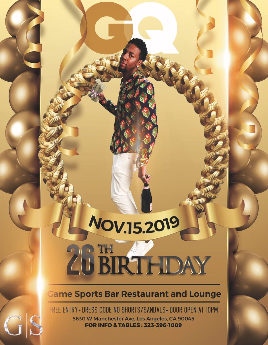 iiamGQ's tweet photo. The time is here tomorrow . Come out Friday night to celebrate my 26th Birthday 🎂 10pm - 2am. You already know it’s gone be a party party 😉 🎊 https://t.co/gk4dZDPXDo