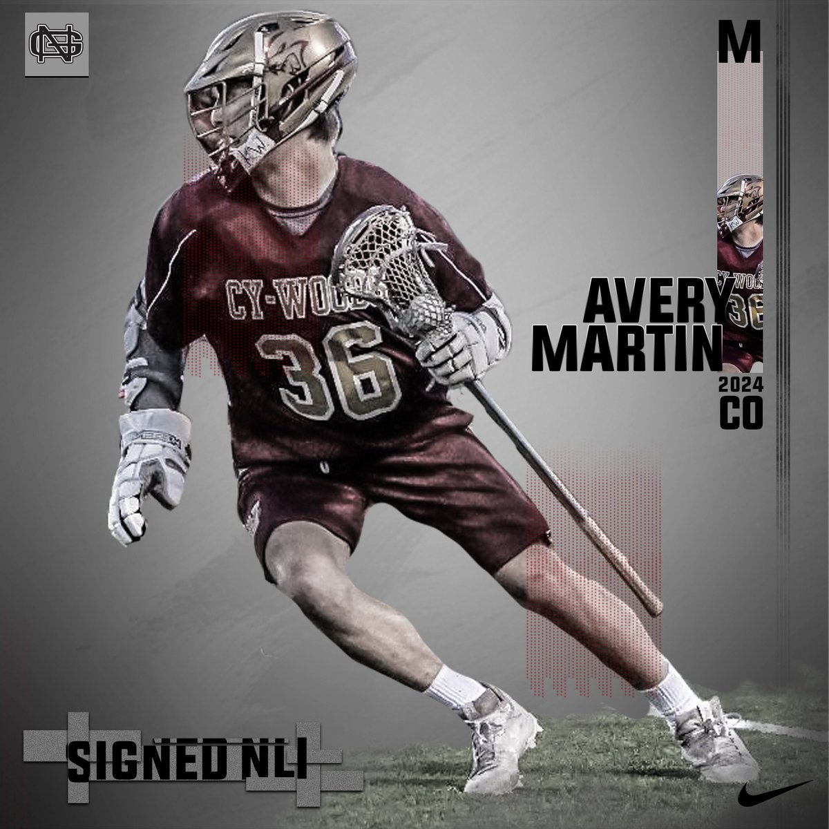 Next up, with NLI #8 of 17:

🔴 Avery Martin
⚫️ Cy-Woods High School
🔨 Midfield
🥍 <a href="/StickStarLax/">StickStar Lacrosse</a> / @LegacyLaxTX