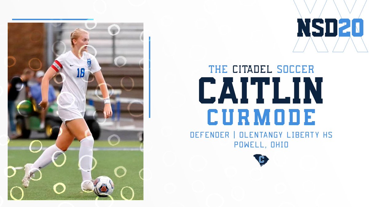 CitadelWSoccer's tweet photo. Add another one to the ranks! Welcome Caitlin Curmode!

#NSD20 | #MarchingForward | #LeadThePack | #CitadelWSOC https://t.co/7aLz4O8TZc