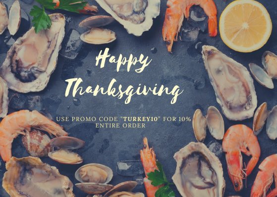Anderson Seafoods customers, please use promo code ‼️TURKEY10‼️ for 10% off your entire order!! 🍽🐟🦐🦀🦞
•
•
•

**This promotion will run from Thursday November 14th until 9 AM PST/12 PM EST on Tuesday November 26th.