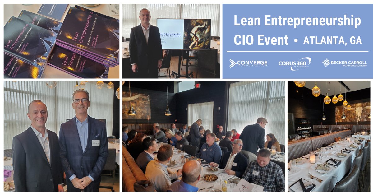 ConvergeTSC's tweet photo. A massive thank you to our customers and to @GeorgeDWatt of @BeckerCarroll2, a Converge Company for making his way down to #AtlantaGA to speak about his latest book, "Lean Entrepreneurship: Innovation in the Modern Enterprise"!

#innovation #entrepreneurship #leadership https://t.co/V4RISdg2RJ