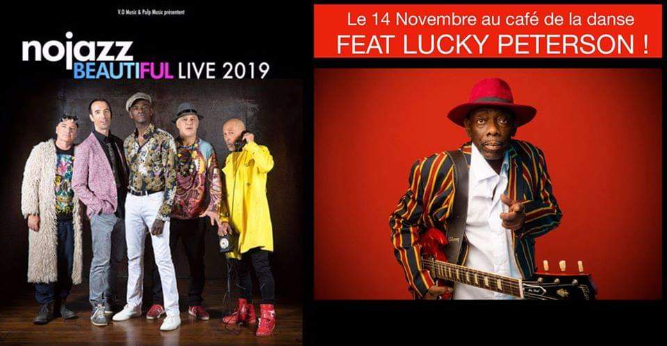 Rencontre électrique CE SOIR !!! 🔥 Quand la soul électro de @nojazzofficiel rencontre le guitariste @luckypeterson ! Il nous fera le plaisir de venir partager sur scène les titres du Nouvel album Nojazz au @Cafedeladanse 'Release Party ' 1er partie #totoSt