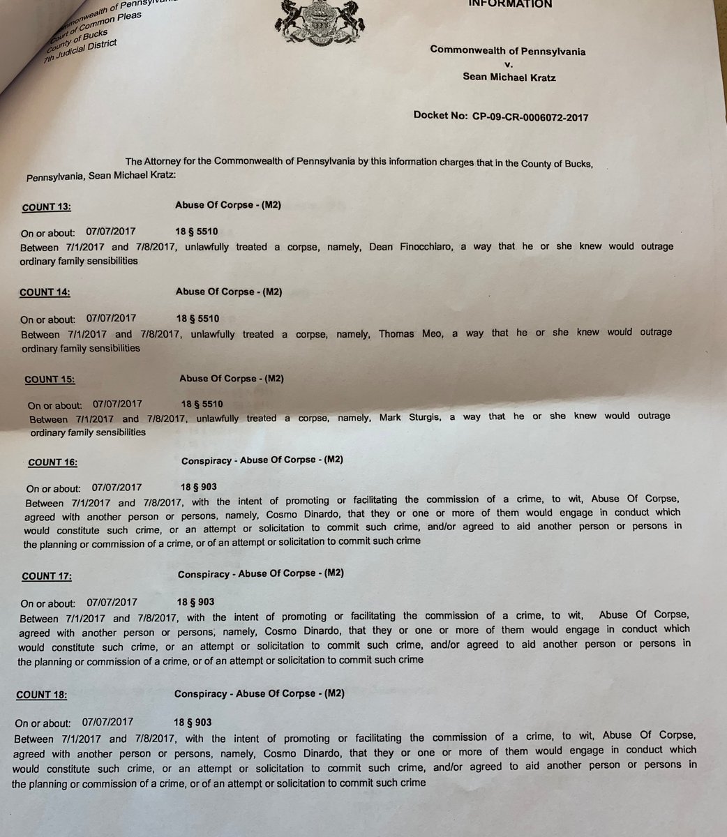 marioncallahan's tweet photo. The #kratzjury has been deliberating for more than 10 hours now, considering 20 charges, from #homicide to #abuseofcorpse. @ChrisDornblaser & @MicheleCHaddon Below are documents of all charges they have to weigh in on: https://t.co/bWIElIMs2o